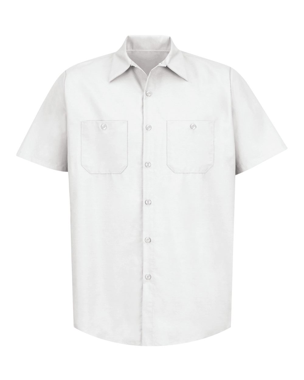 Industrial Short Sleeve Work Shirt - White