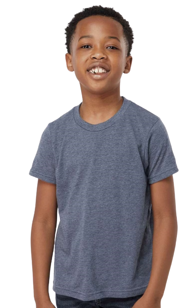 Youth Poly-Rich Tee - Heather Navy