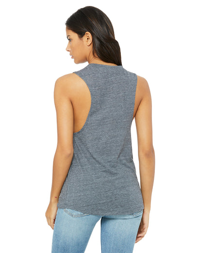 Women's Flowy Scoop Muscle Tank - Asphalt Slub