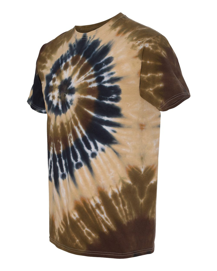Unisex Multi-Color Spiral Short Sleeve T-Shirt - Woodland Spiral