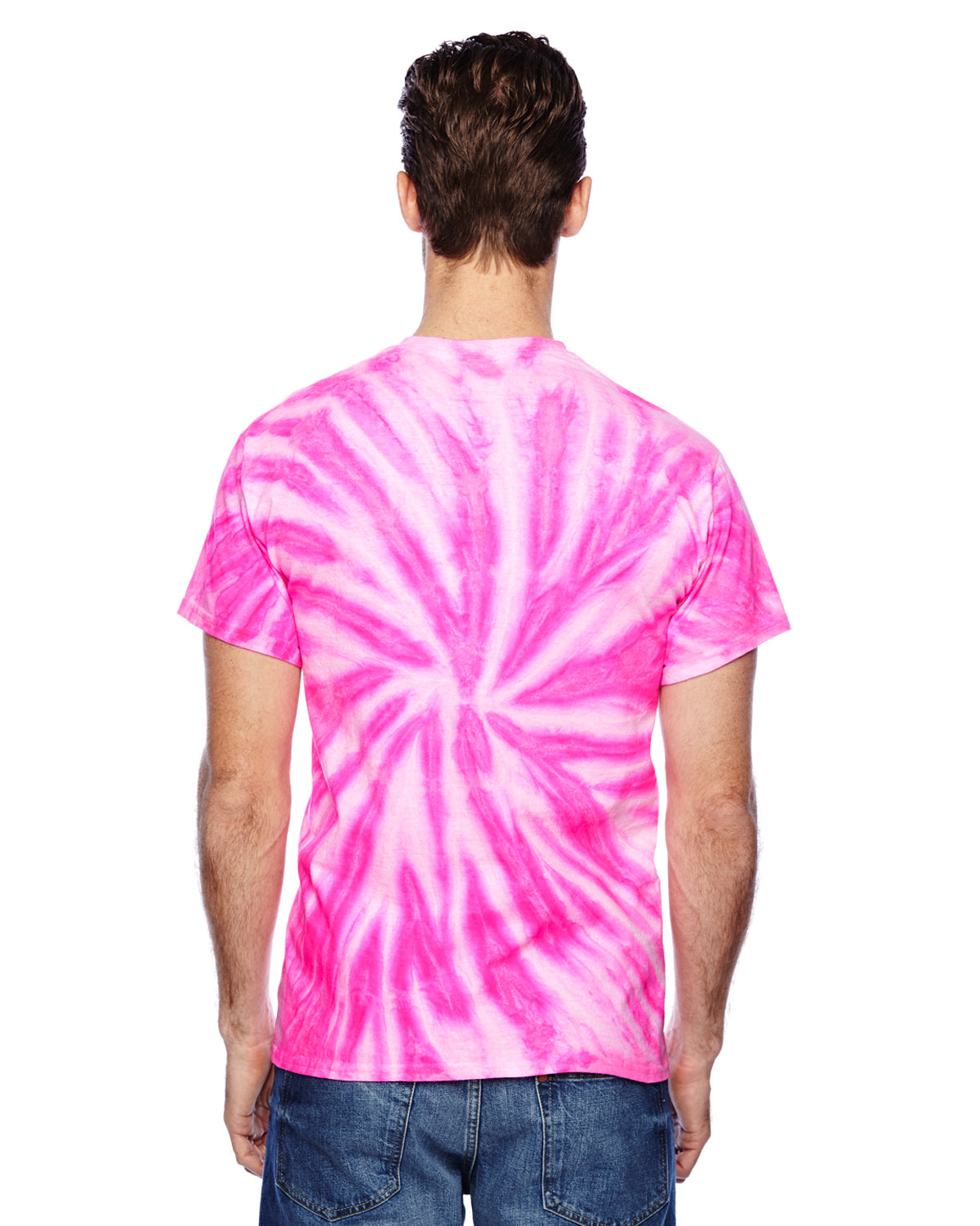Unisex 100% Cotton Twist Tie-Dyed T-Shirt - Neon Bubblegum