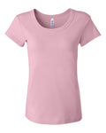 Women's Baby Rib Scoopneck Tee - Pink