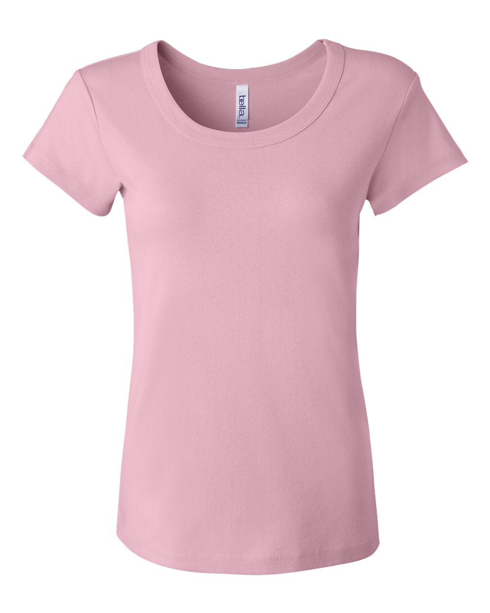 Women's Baby Rib Scoopneck Tee - Pink