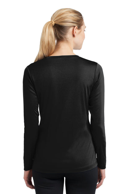 Women's Long Sleeve PosiCharge Competitor V-Neck Tee - Black