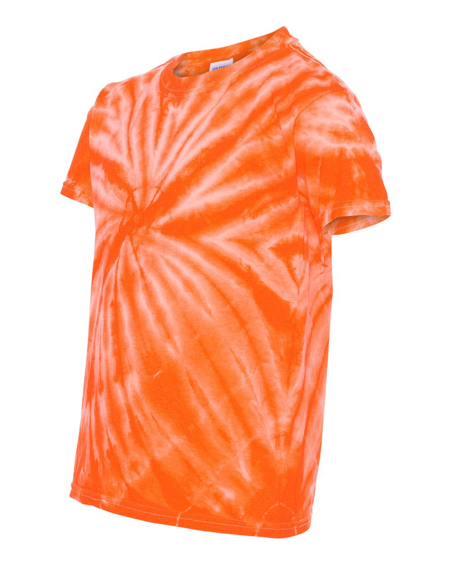Youth Cyclone Vat-Dyed Pinwheel Short Sleeve T-Shirt - Orange