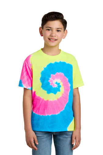 Youth Tie-Dye Tee - Neon Rainbow