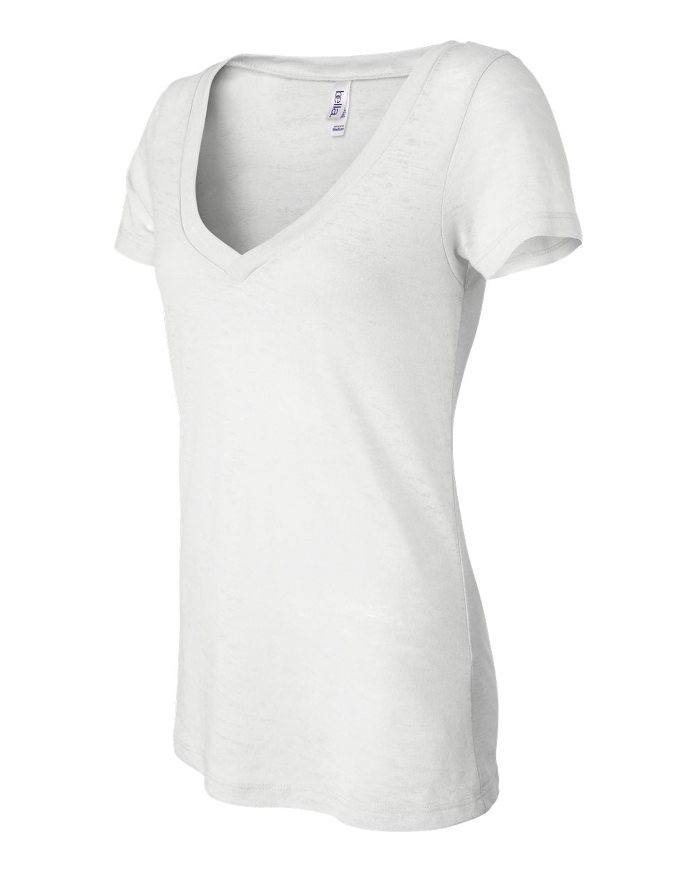 Women's Burnout V-Neck Tee - White