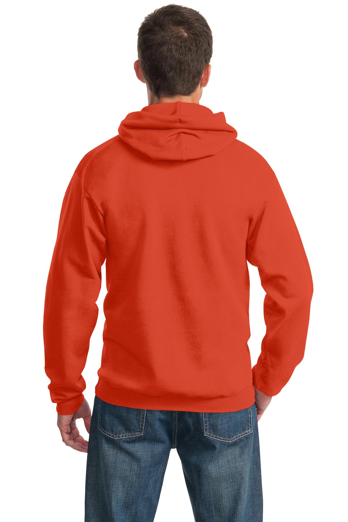 Unisex Essential Fleece Pullover Hoodie - Orange
