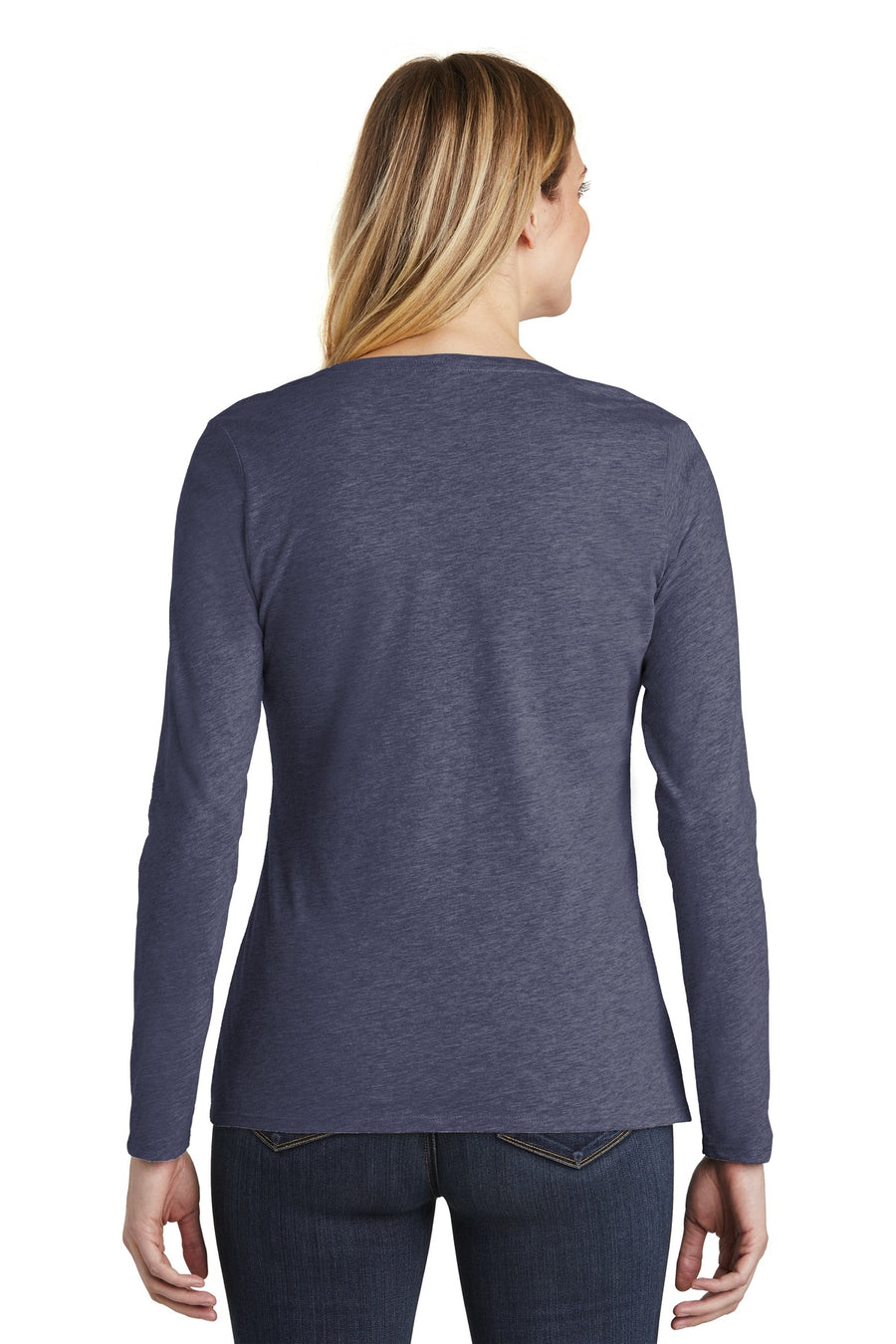 Women's Very Important Tee Long Sleeve V-Neck - Heather Navy