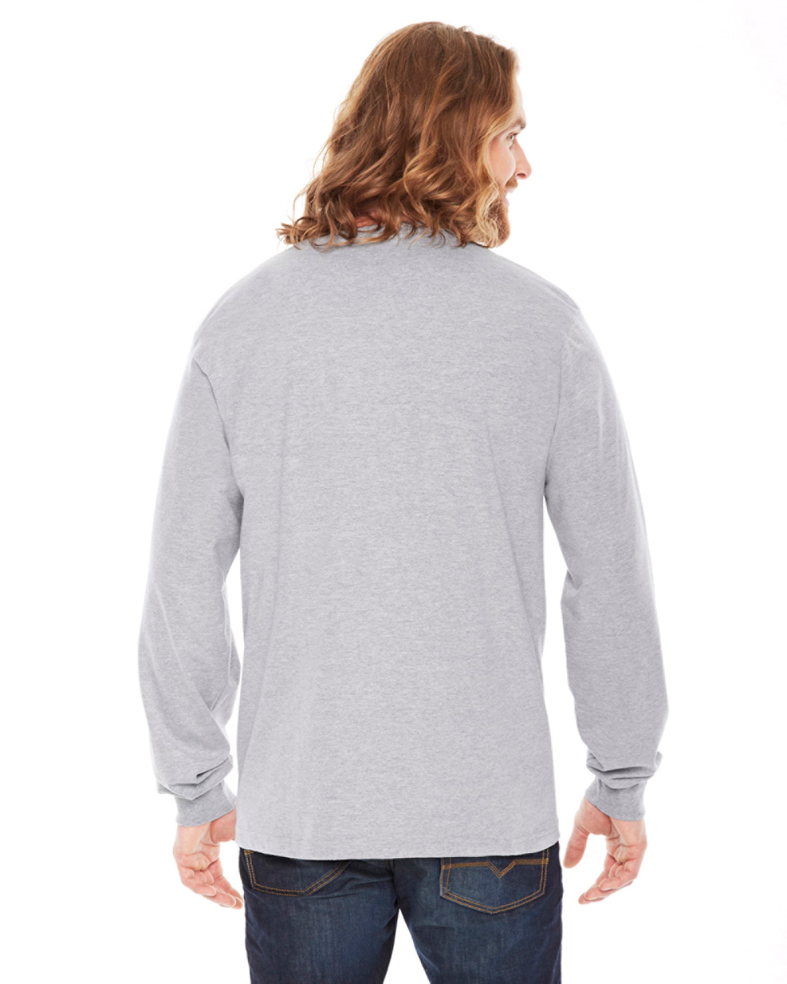 Unisex Fine Jersey Long-Sleeve T-Shirt - Heather Gray