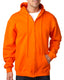 Bayside BA900 - Unisex 80% cotton/20% polyester Full-Zip Hoodie - Bright Orange