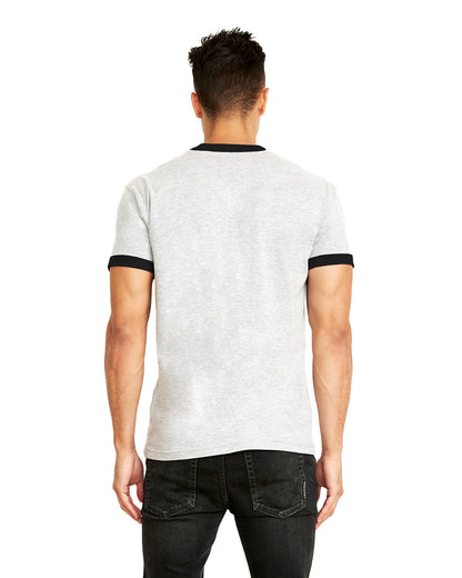 Unisex Ringer T-Shirt - Heather Gray / Black