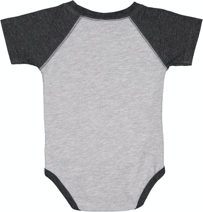 Infant Baseball Bodysuit - Vintage Heather / Vintage Smoke