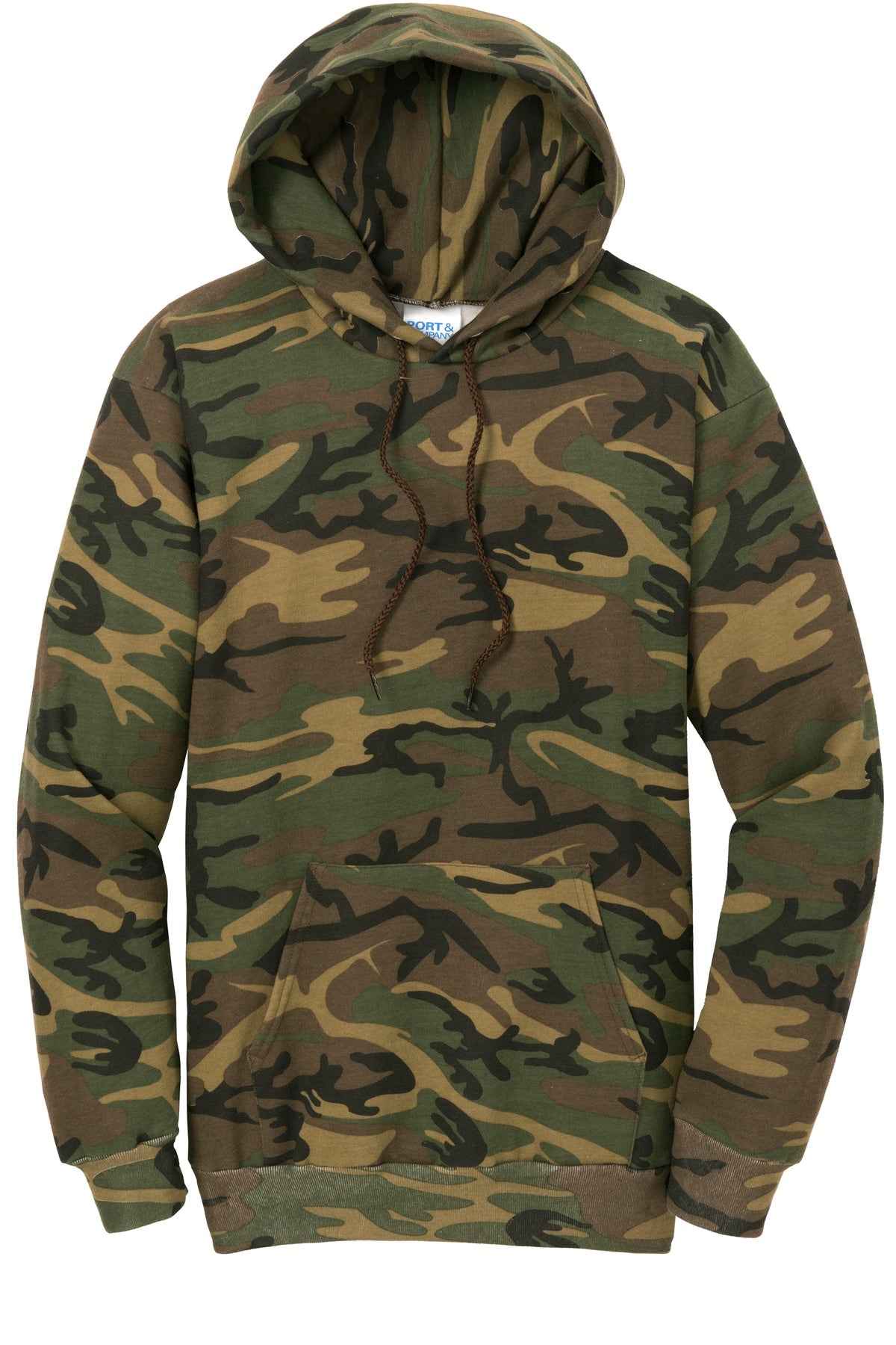 Unisex Core Fleece Camo Pullover Hoodie - Military Camo