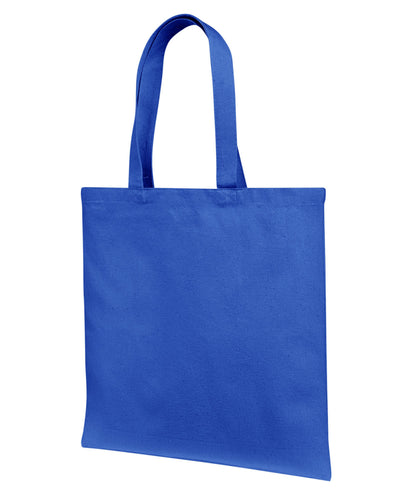Cotton Canvas Tote Bag With Self Fabric Handles - Royal