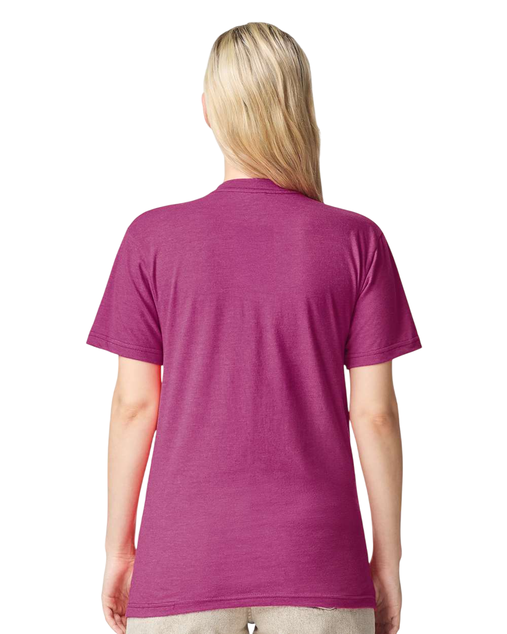 Unisex CVC T-Shirt - Heather Super Pink