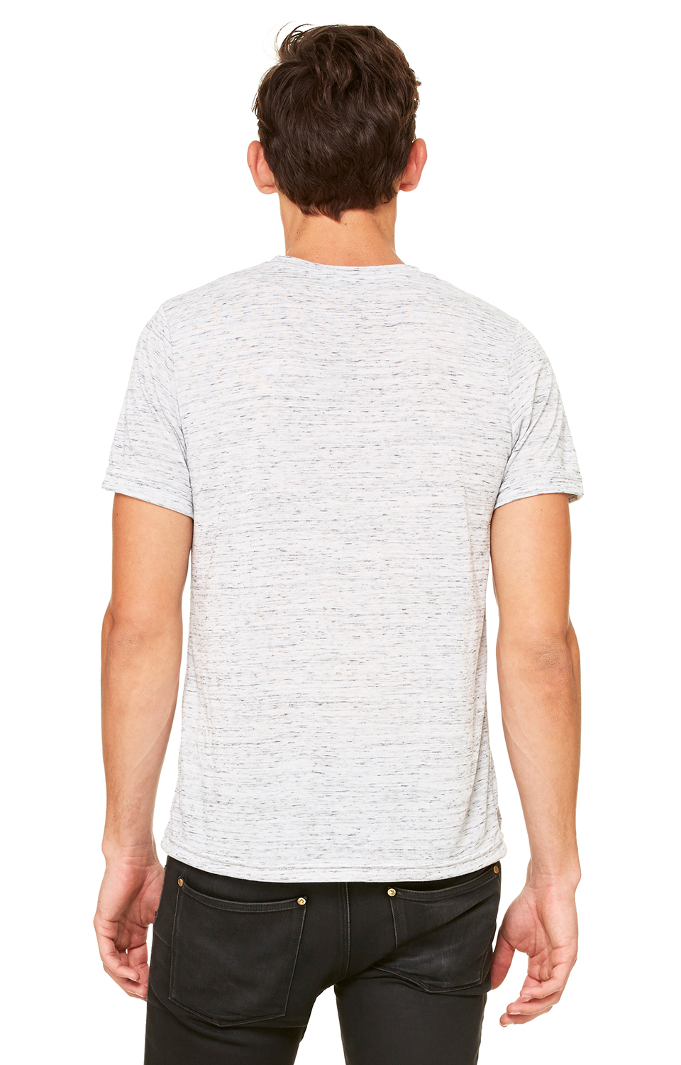 Unisex Poly-Cotton Short-Sleeve T-Shirt - White Marble