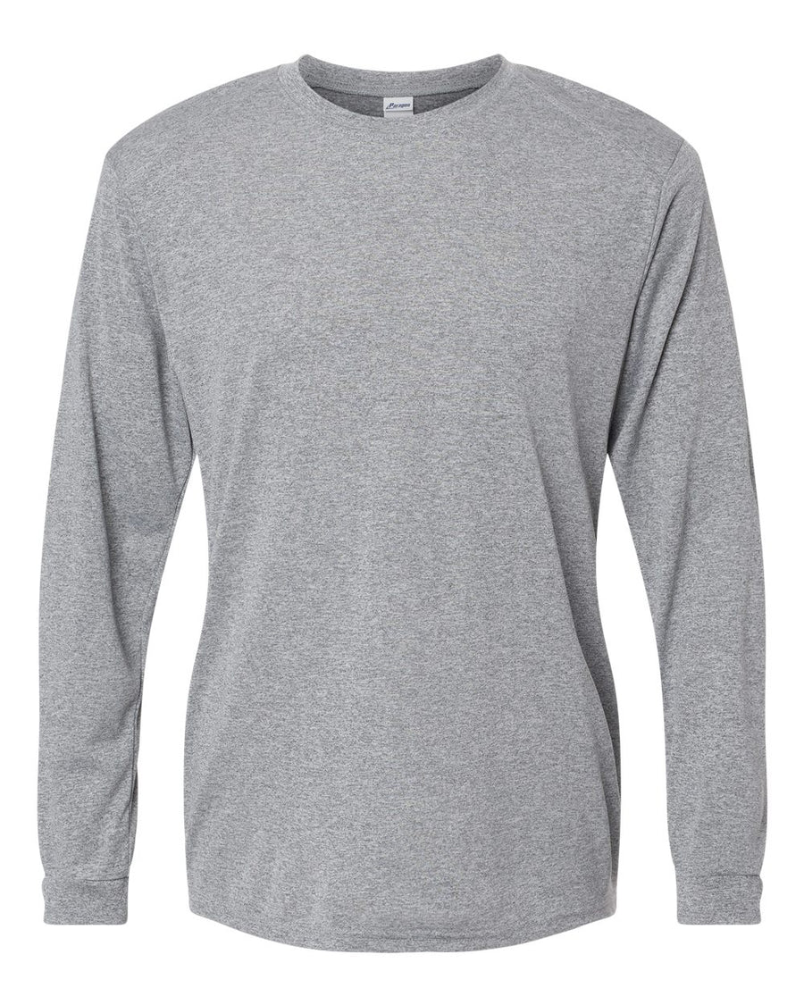 Unisex Long Sleeve Performance Tee - Heather Gray