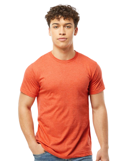 Unisex Fine Jersey Tee - Heather Orange