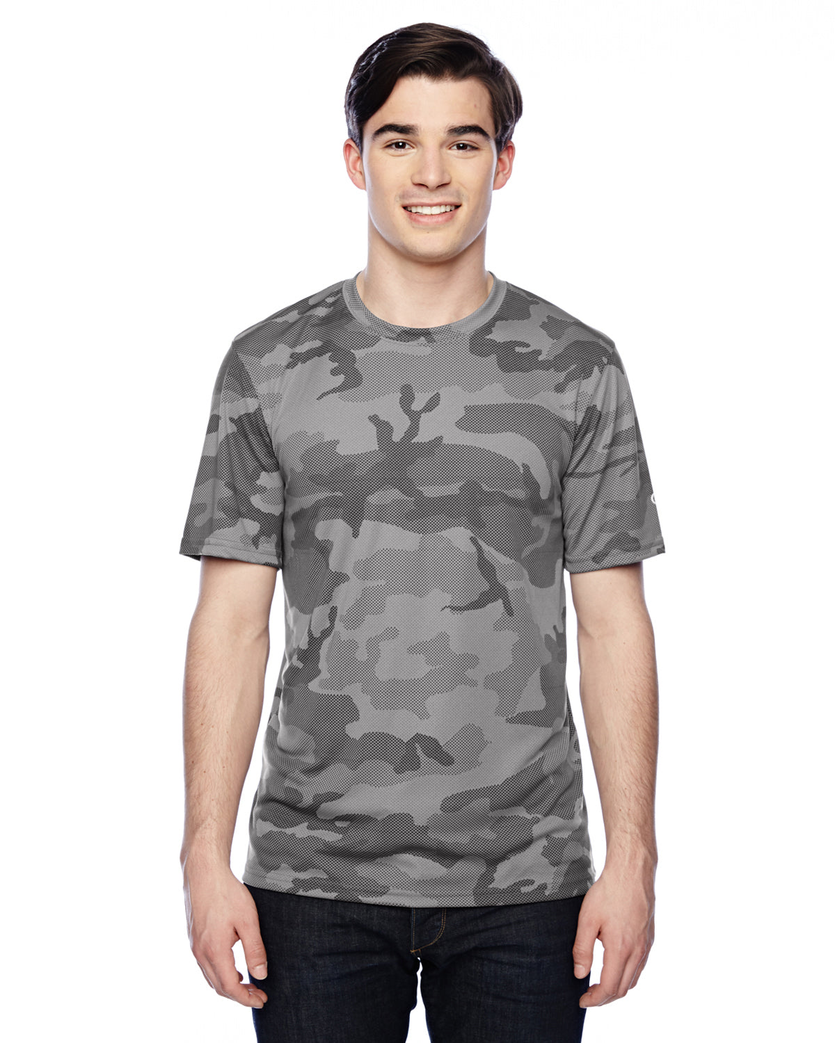 Unisex Double Dry® Interlock T-Shirt - Stone Gray Camo