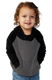 Independent Trading PRM10TSB - Toddler Special Blend Raglan Hoodie - Carbon / Black