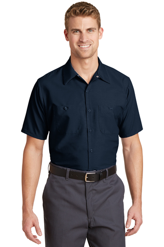 Industrial Short Sleeve Work Shirt - Navy