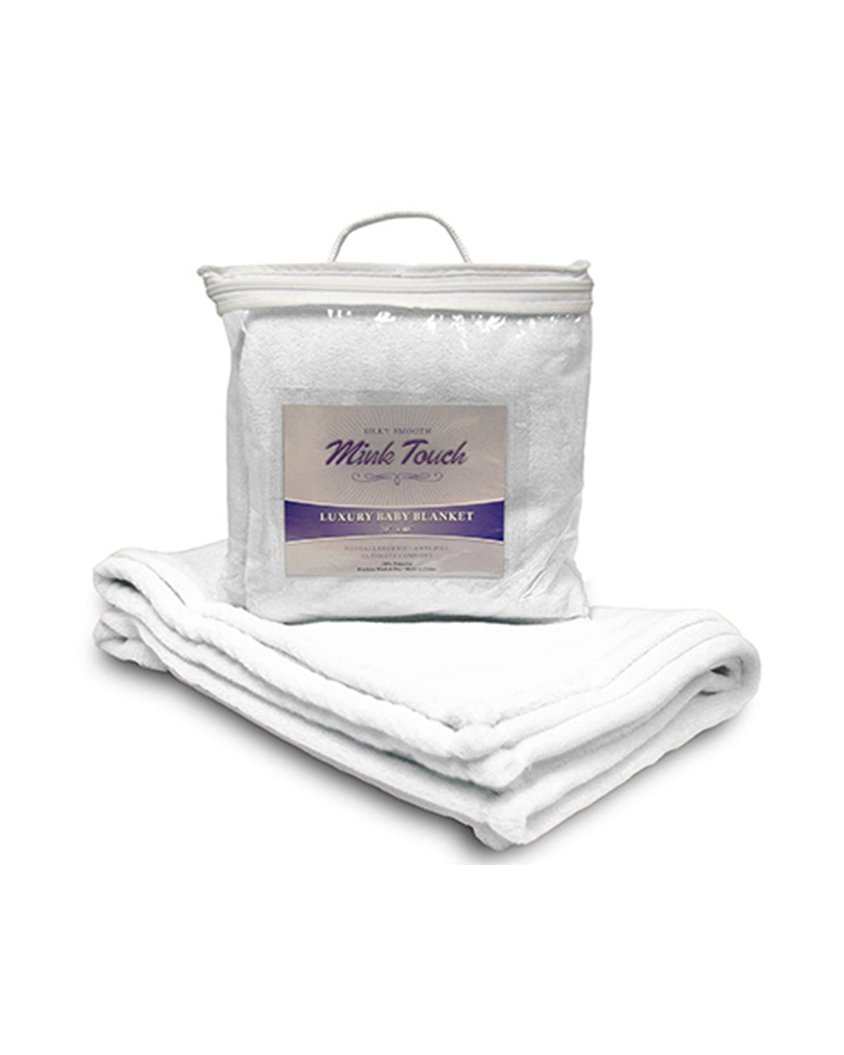 Mink Touch Luxury Baby Blanket - White