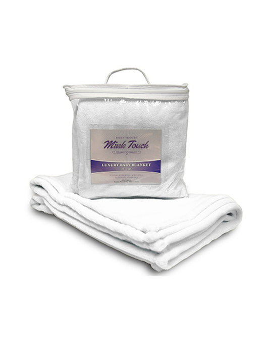 Mink Touch Luxury Baby Blanket - White