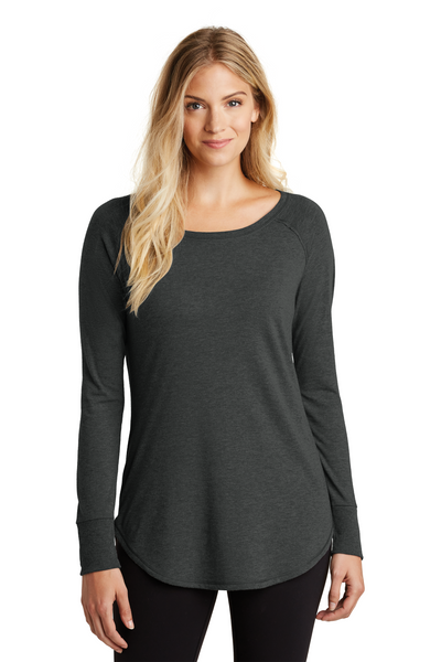 Women's Perfect Tri Long Sleeve Tunic Tee - Black Frost