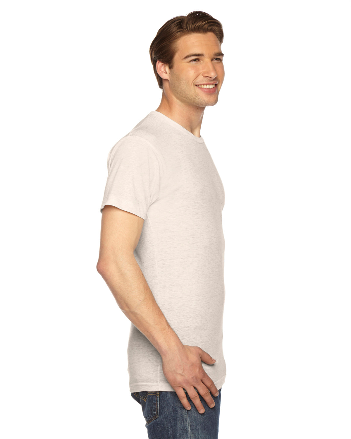 Unisex Triblend Short-Sleeve Track T-Shirt - Tri Oatmeal