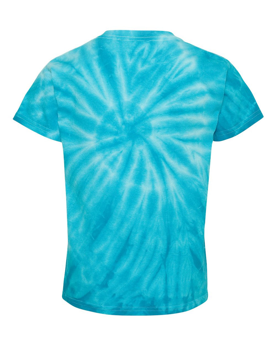 Youth Cyclone Vat-Dyed Pinwheel Short Sleeve T-Shirt - Turquoise