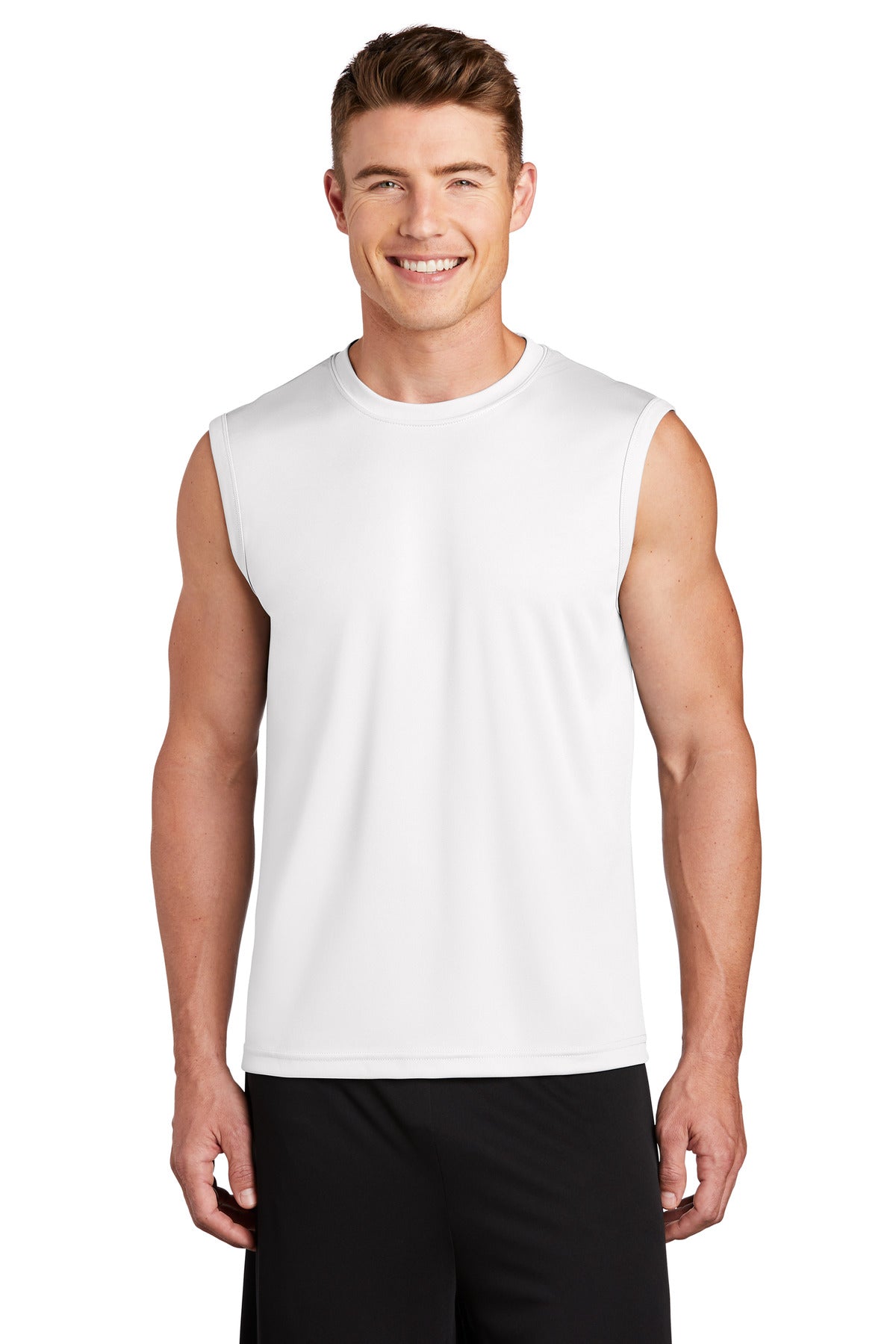 Men's Sleeveless PosiCharge Competitor Tee - White