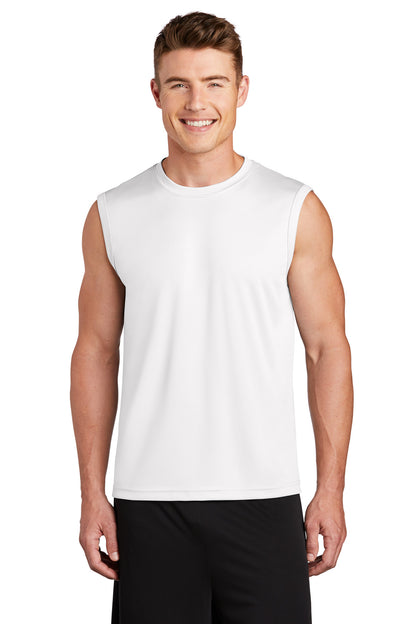 Men's Sleeveless PosiCharge Competitor Tee - White