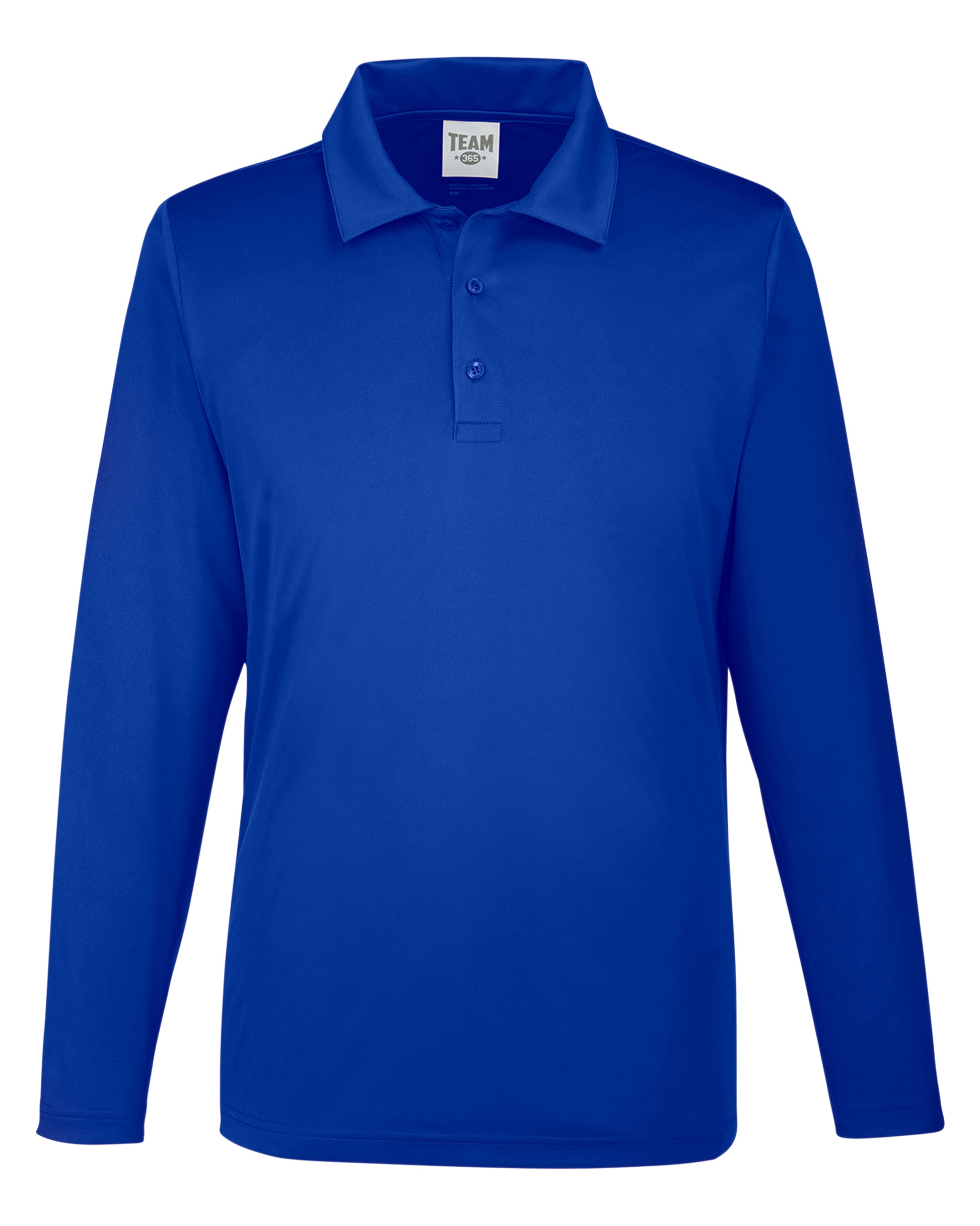 Men's Zone Performance Long Sleeve Polo - Sport Royal