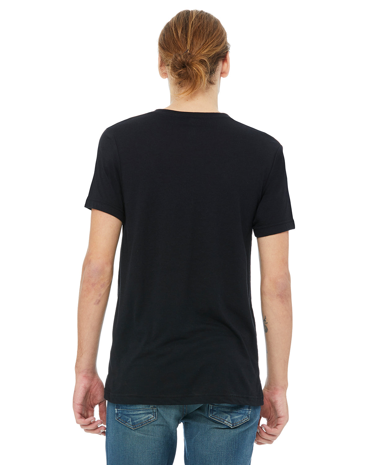 Unisex Triblend V-Neck T-Shirt - Solid Black Triblend