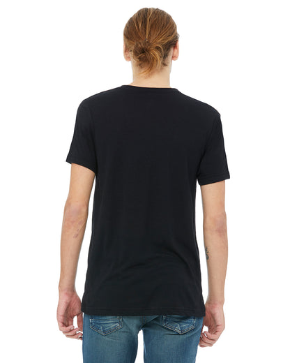 Unisex Triblend V-Neck T-Shirt - Solid Black Triblend