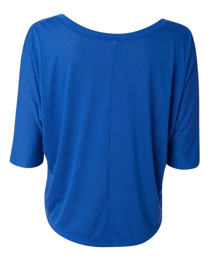 Women's Flowy Boxy Half-Sleeve V-Neck T-Shirt - True Royal