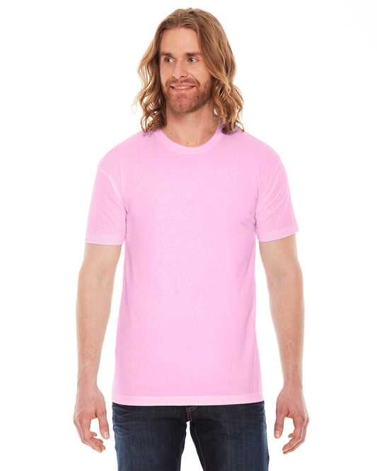 Unisex Poly-Cotton Short-Sleeve Crewneck - Pink