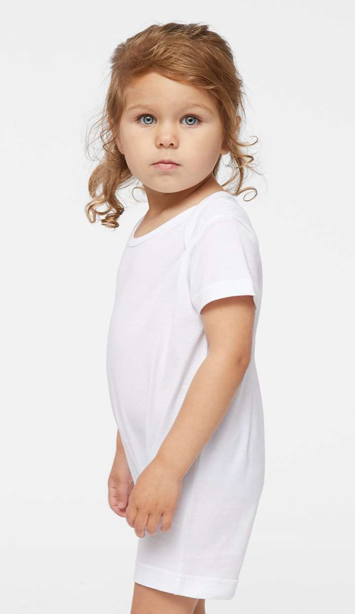 Infant Premium Jersey T-Shirt Romper - White