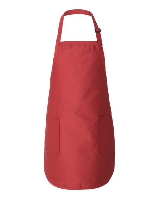 Full-Length Apron with Pockets - Red