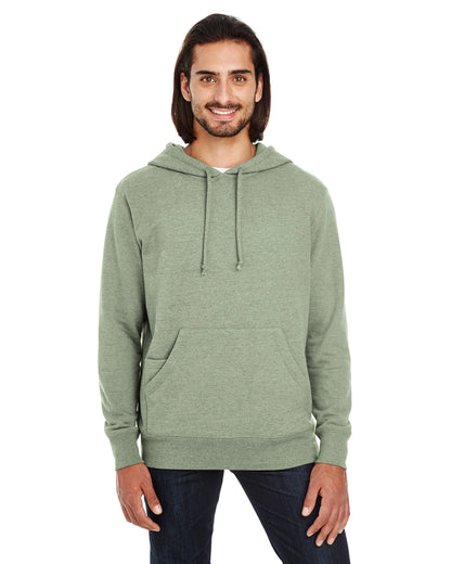 Unisex Triblend French Terry Hoodie - Army Heather