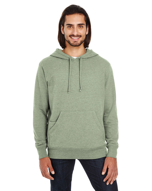 Unisex Triblend French Terry Hoodie - Army Heather