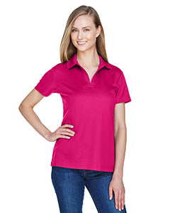 CrownLux Performance™ Women's Plaited Polo - Crown Raspberry