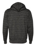 Unisex Poly-Cotton Sponge Fleece Full-Zip Hoodie - Digital Black