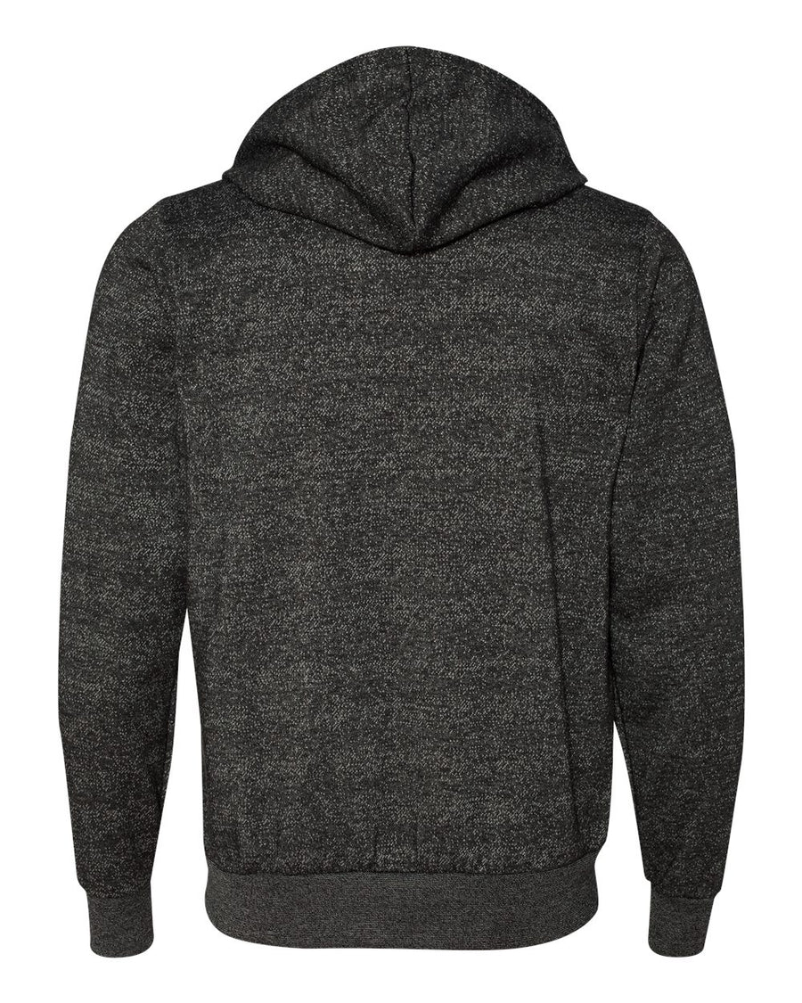 Unisex Poly-Cotton Sponge Fleece Full-Zip Hoodie - Digital Black