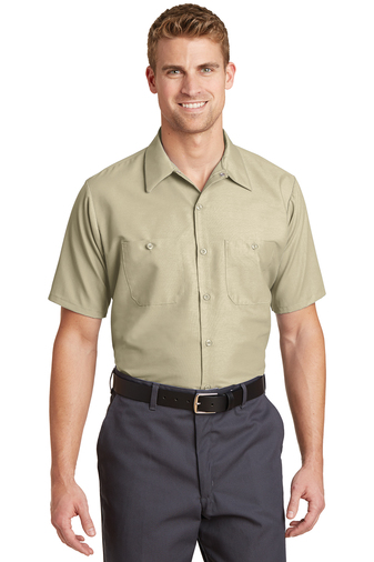 Industrial Short Sleeve Work Shirt - Light Tan