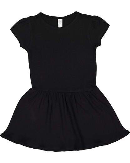 Toddler Baby Rib Dress - Black