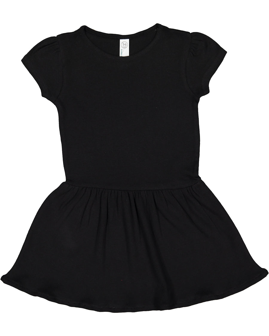 Toddler Baby Rib Dress - Black