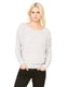 Bella + Canvas 8850 - Women's Flowy Long-Sleeve Off Shoulder T-Shirt - White Marble