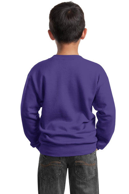 Youth Core Fleece Crewneck Sweatshirt - Purple